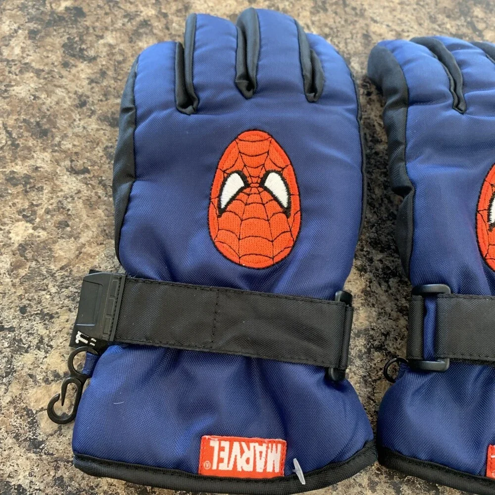 Marvel Thinsulate Blue Spiderman Gloves Boys Size M